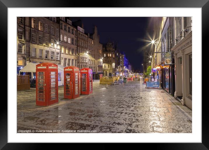 Evening impression of the Royal Mile in Edinburgh Framed Mounted Print by Melanie Viola