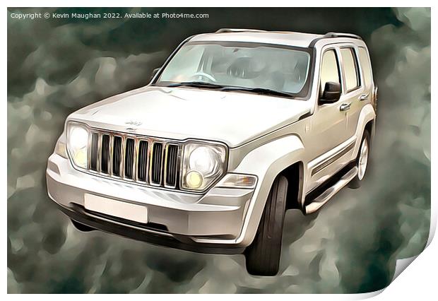 The Majestic Jeep: A Digital Art Masterpiece Print by Kevin Maughan