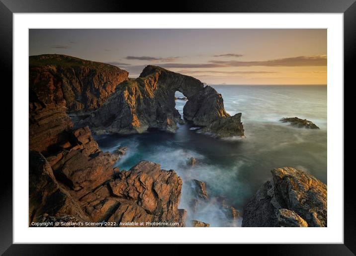Isle of Lewis sea arch, Outer Hebrides, Scotland. Framed Mounted Print by Scotland's Scenery