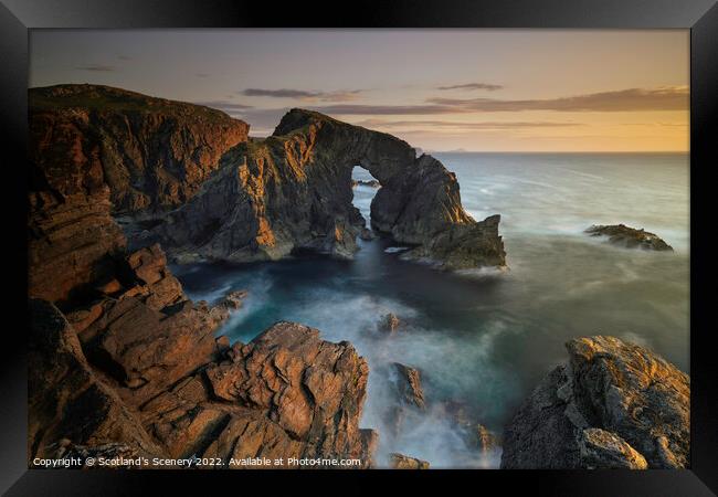 Isle of Lewis sea arch, Outer Hebrides, Scotland. Framed Print by Scotland's Scenery