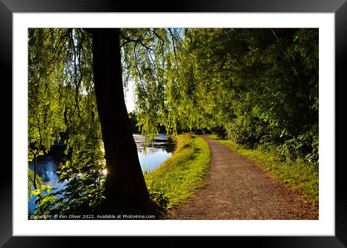 Serene Pathway: A Tranquil Journey through Jackson Framed Mounted Print by Ken Oliver