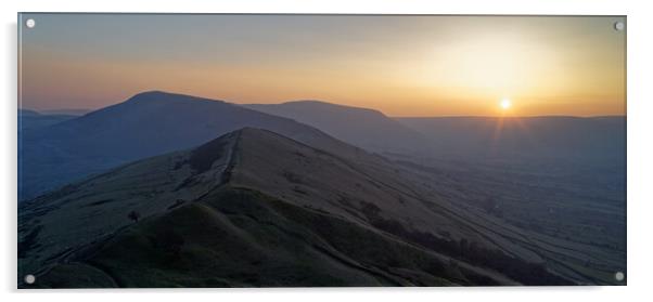 Great Ridge Sunset Acrylic by Darren Galpin