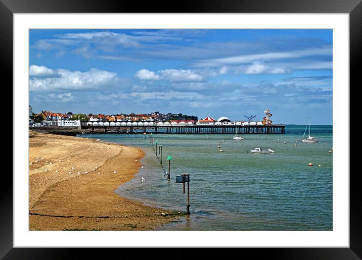 Herne Bay Pier and Beach Framed Mounted Print by Darren Galpin