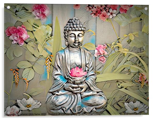 Buddha Acrylic by Sharon Lisa Clarke