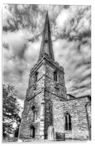 St Marys Church Queniborough  Acrylic by David Pyatt