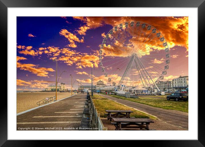 Great Yarmouth Big-wheel Framed Mounted Print by Steven Mitchell