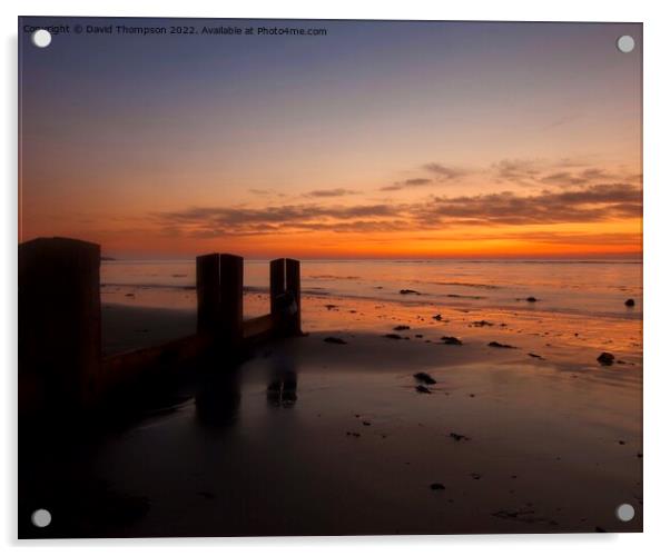 Alnmouth Beach Northumberland Acrylic by David Thompson