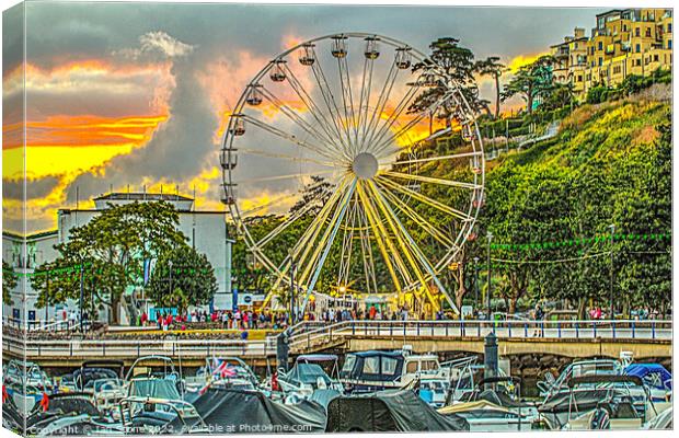 Ferris Wheel sunset  Canvas Print by Ian Stone