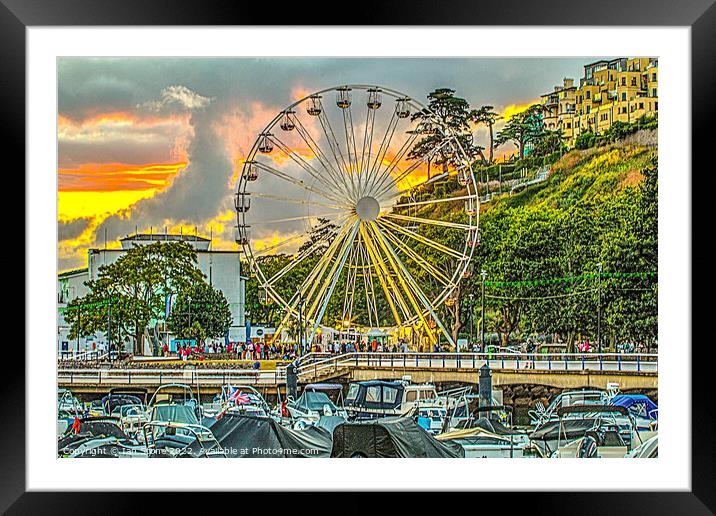 Ferris Wheel sunset  Framed Mounted Print by Ian Stone
