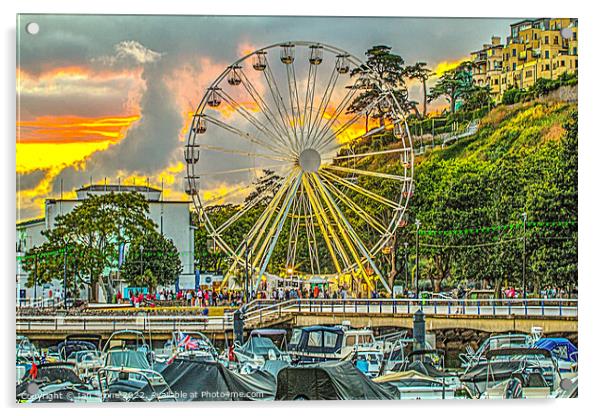 Ferris Wheel sunset  Acrylic by Ian Stone