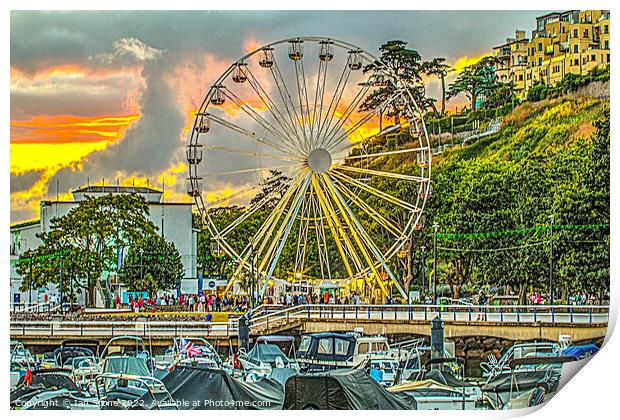Ferris Wheel sunset  Print by Ian Stone