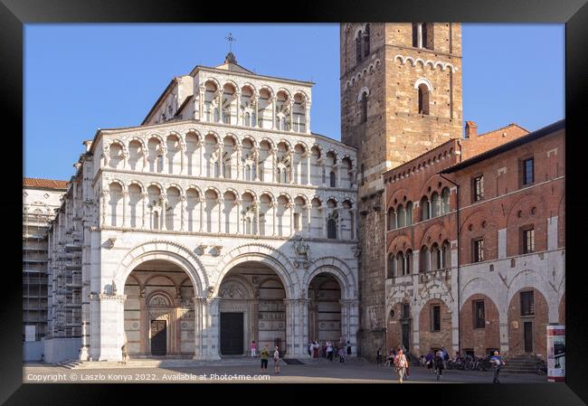 Duomo di San Martino - Lucca Framed Print by Laszlo Konya