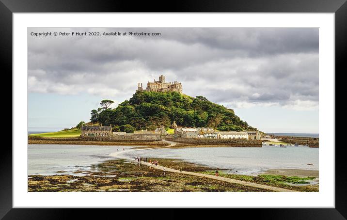 St Michael's Mount Cornwall Framed Mounted Print by Peter F Hunt