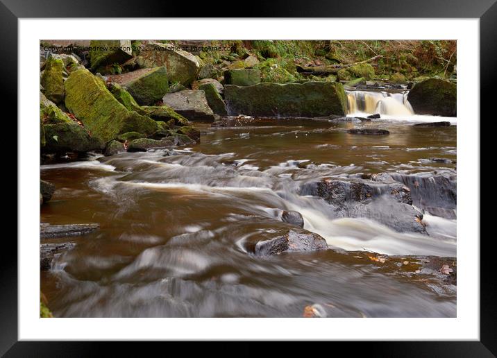 Water movement Framed Mounted Print by andrew saxton