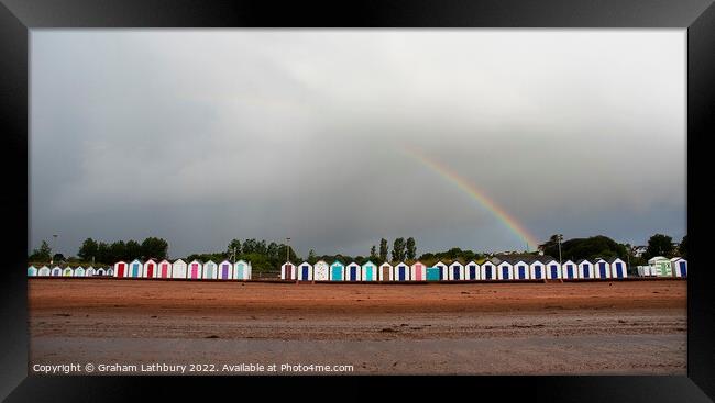 Rainbow - Goodrington Sands Framed Print by Graham Lathbury