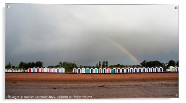 Rainbow - Goodrington Sands Acrylic by Graham Lathbury