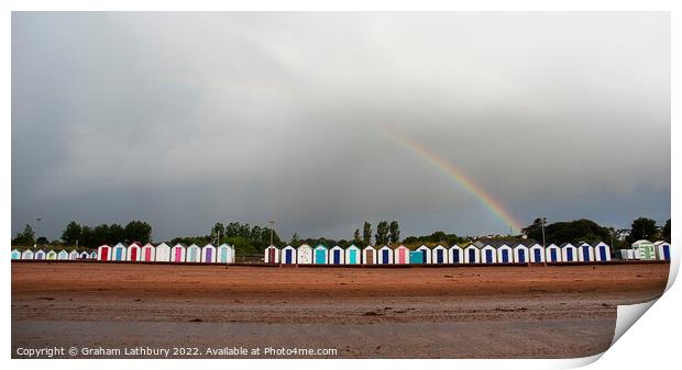 Rainbow - Goodrington Sands Print by Graham Lathbury