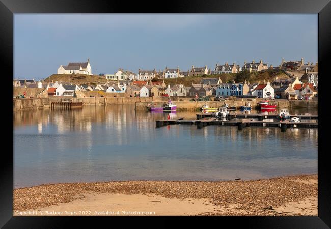 Findochty Harbour and Village Moray Coast Scotland Framed Print by Barbara Jones