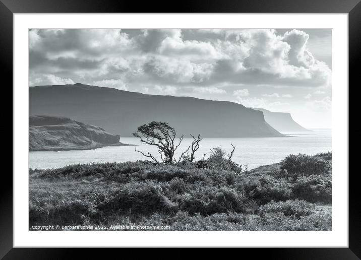 Gribun across Loch na Keal Isle of Mull Scotland Framed Mounted Print by Barbara Jones
