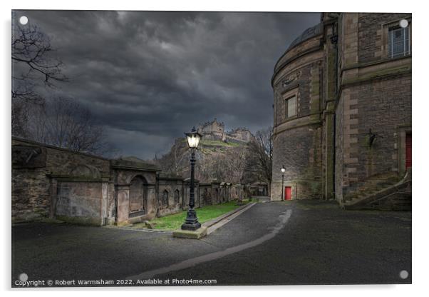 Majestic Edinburgh Castle at Dusk Acrylic by RJW Images