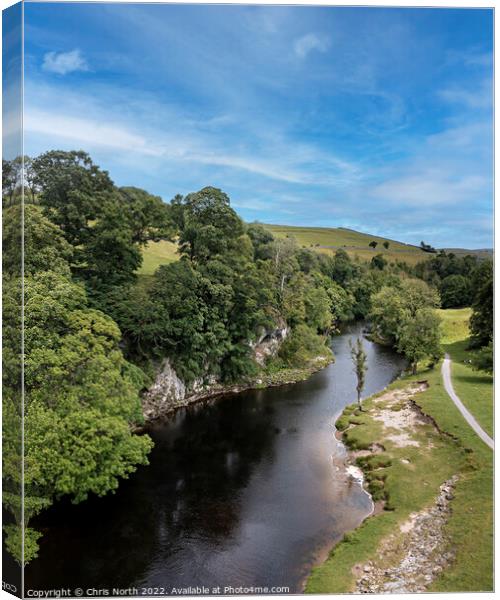 The river Wharfe. Canvas Print by Chris North