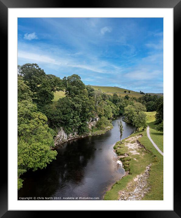 The river Wharfe. Framed Mounted Print by Chris North