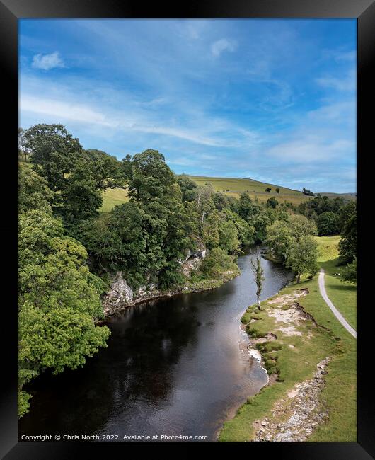 The river Wharfe. Framed Print by Chris North