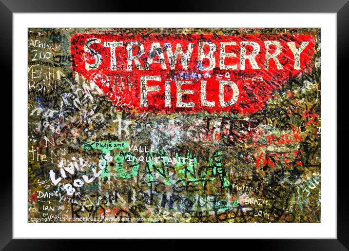 Strawberry Field Framed Mounted Print by Chris Drabble