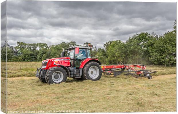 Hay Raking at Thorpe (4) Canvas Print by Richard Laidler