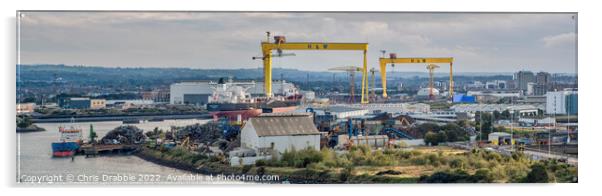 Samson and Goliath in evening light Acrylic by Chris Drabble