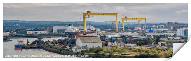 Samson and Goliath in evening light Print by Chris Drabble