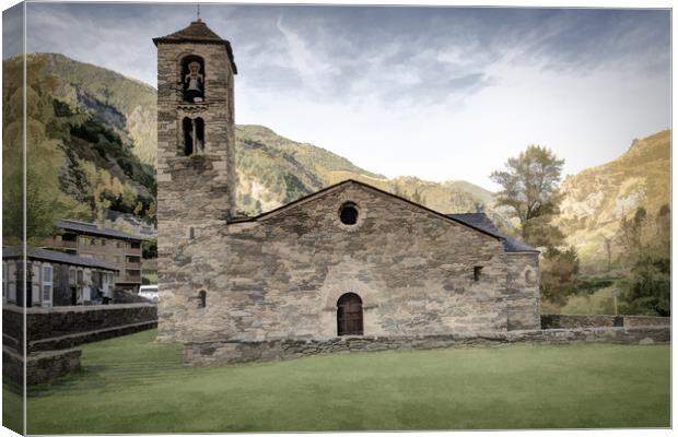 Rustic Romanesque Charm - CR2110-5957-DESS Canvas Print by Jordi Carrio