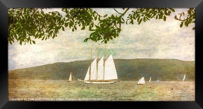 The Sailing Schooner Adix on the River Clyde Framed Print by Tylie Duff Photo Art