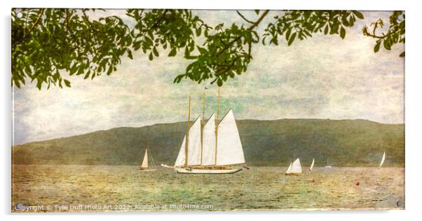 The Sailing Schooner Adix on the River Clyde Acrylic by Tylie Duff Photo Art