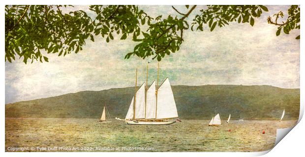 The Sailing Schooner Adix on the River Clyde Print by Tylie Duff Photo Art