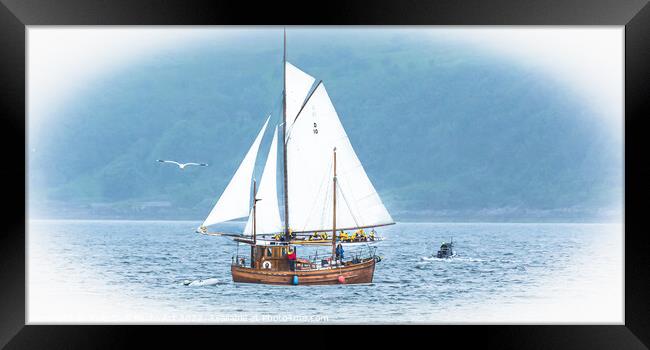 Classic Fife Yacht "The Lady Anne" and Puffer Framed Print by Tylie Duff Photo Art
