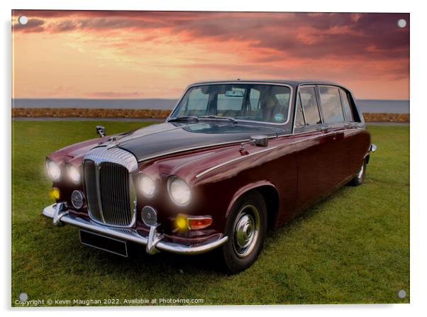 Elegant Vintage Daimler Limousine Acrylic by Kevin Maughan