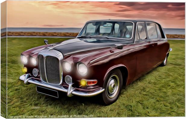 1969 Daimler Limousine (Digital Art Version) Canvas Print by Kevin Maughan