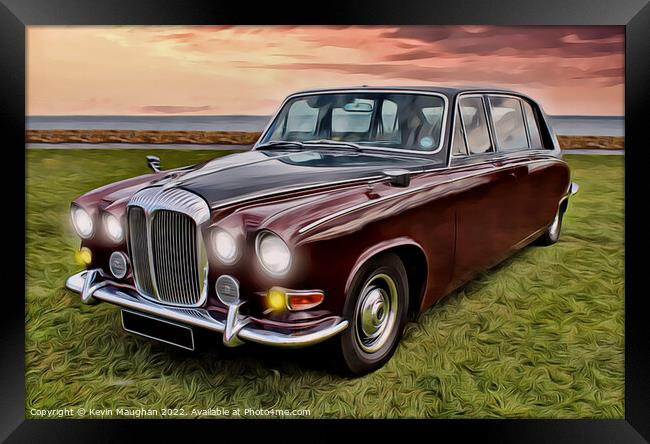 1969 Daimler Limousine (Digital Art Version) Framed Print by Kevin Maughan