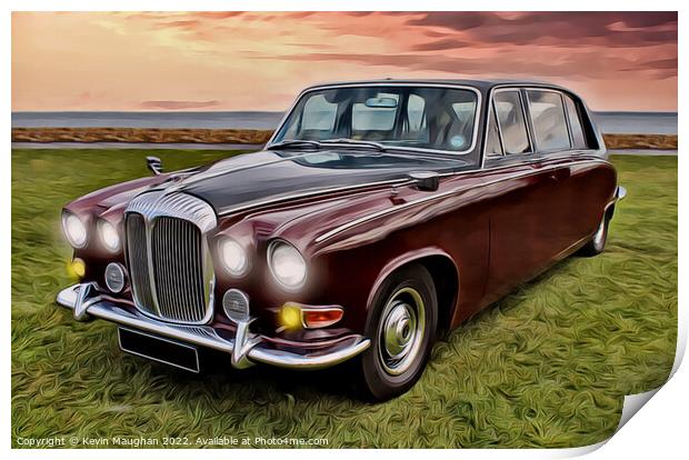 1969 Daimler Limousine (Digital Art Version) Print by Kevin Maughan