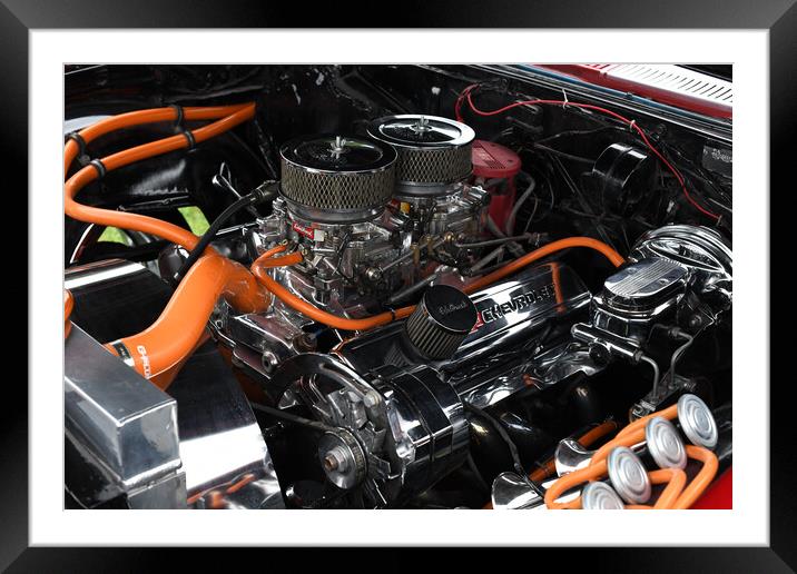 Super charged engine Framed Mounted Print by Stuart Jenner