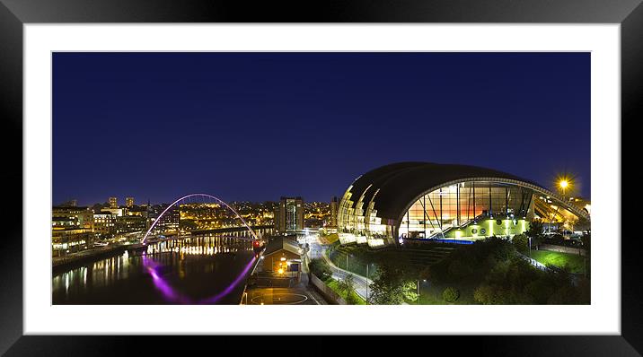 Millenium Bridge, Baltic and Sage Framed Mounted Print by Kevin Tate