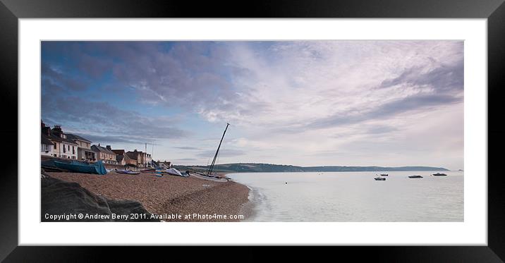 Silky Water and Boat Framed Mounted Print by Andrew Berry