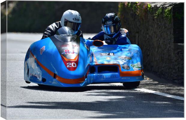 2022 Isle of Man TT Sidecar Race 2 Friday June 10s  Canvas Print by Russell Finney