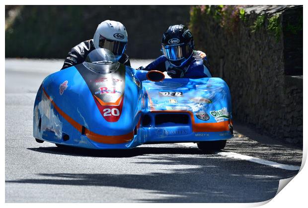 2022 Isle of Man TT Sidecar Race 2 Friday June 10s  Print by Russell Finney