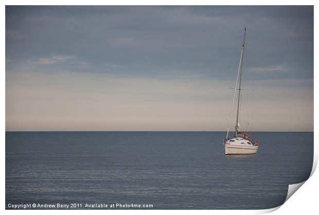 Boat at Sea Print by Andrew Berry