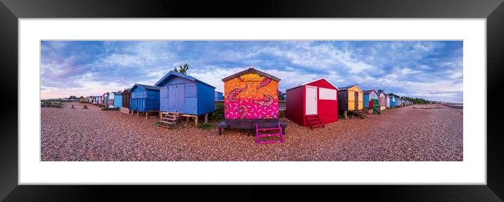 Whitstable Beach Huts Framed Mounted Print by Stewart Mckeown