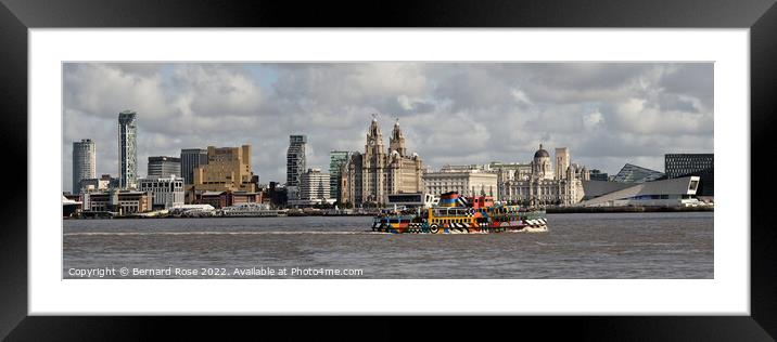 Liverpool Waterfront with Snowdrop Ferry Framed Mounted Print by Bernard Rose Photography