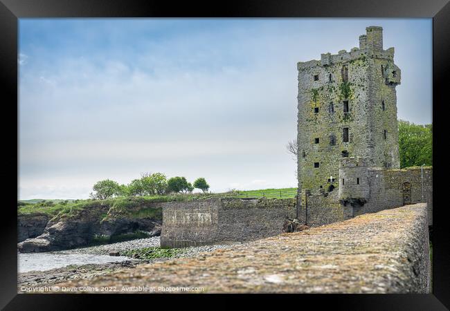 Carrigaholt Castle Looking Inland from the fishing Pier Framed Print by Dave Collins