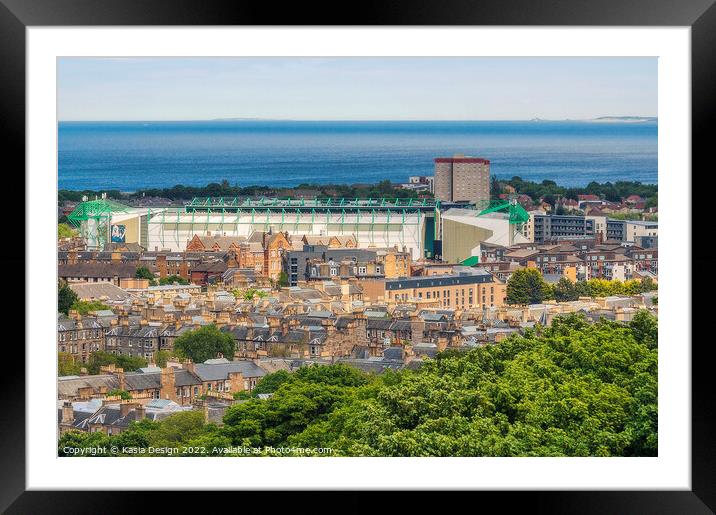 Hibernian Football Stadium, Edinburgh Framed Mounted Print by Kasia Design